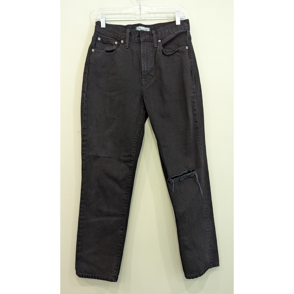 Madewell The Perfect Vintage Jean in Black Knee Slit Edition Size 27
